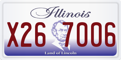 IL license plate X267006