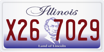 IL license plate X267029