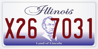 IL license plate X267031