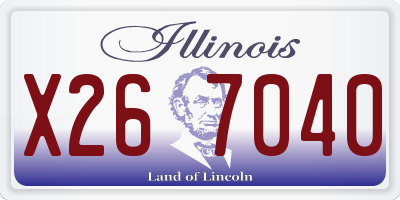 IL license plate X267040