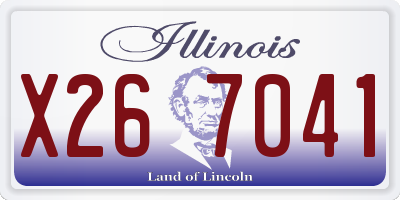 IL license plate X267041