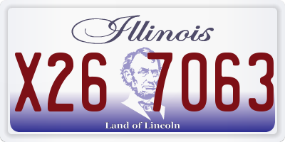 IL license plate X267063