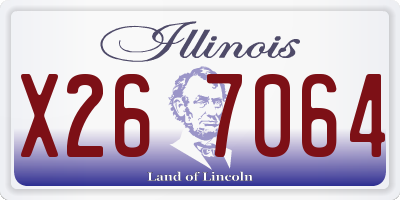 IL license plate X267064