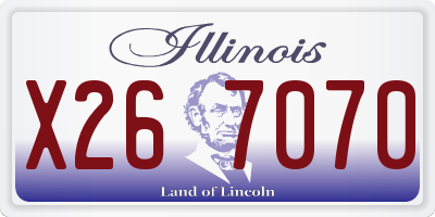IL license plate X267070