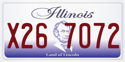 IL license plate X267072