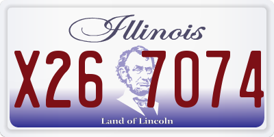 IL license plate X267074