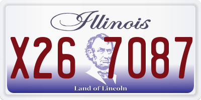 IL license plate X267087