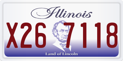 IL license plate X267118