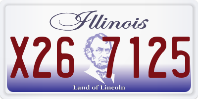 IL license plate X267125