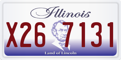IL license plate X267131