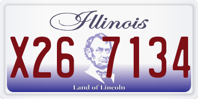 IL license plate X267134