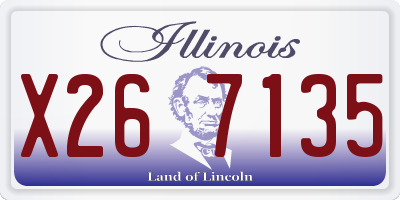 IL license plate X267135