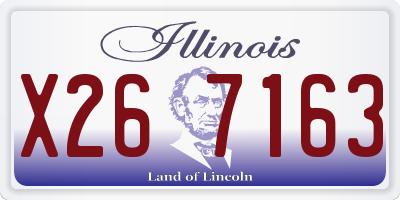 IL license plate X267163