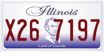 IL license plate X267197