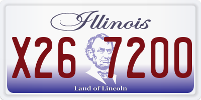 IL license plate X267200