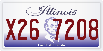 IL license plate X267208