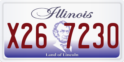 IL license plate X267230