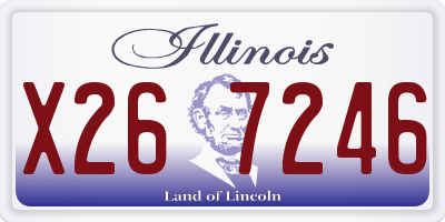 IL license plate X267246