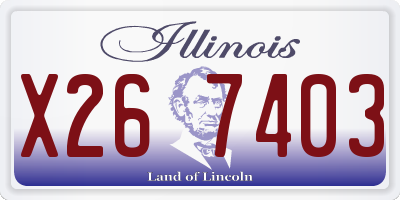 IL license plate X267403
