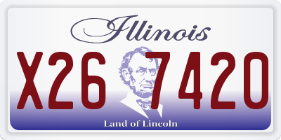 IL license plate X267420