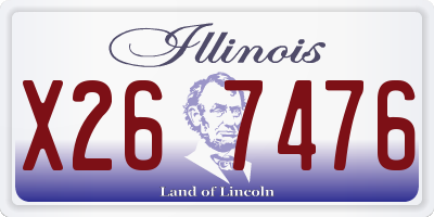IL license plate X267476
