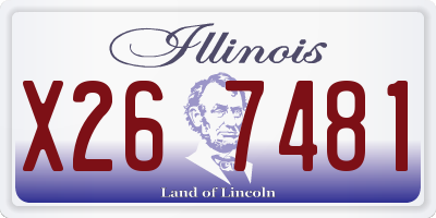 IL license plate X267481