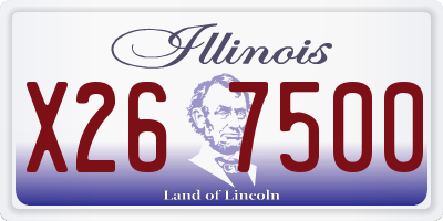 IL license plate X267500