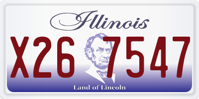IL license plate X267547