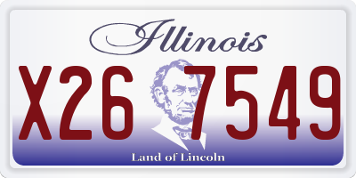 IL license plate X267549