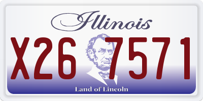 IL license plate X267571