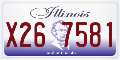 IL license plate X267581