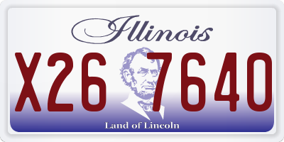 IL license plate X267640