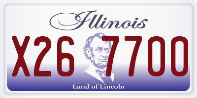 IL license plate X267700