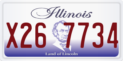 IL license plate X267734