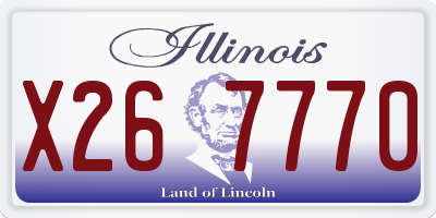 IL license plate X267770