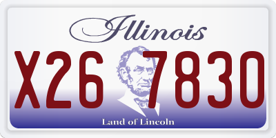 IL license plate X267830