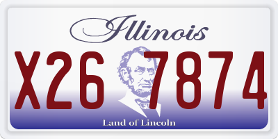 IL license plate X267874