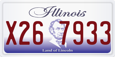 IL license plate X267933
