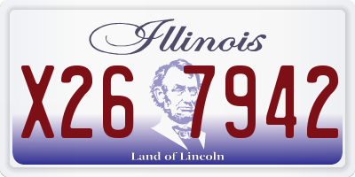 IL license plate X267942