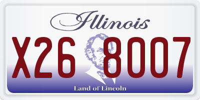 IL license plate X268007