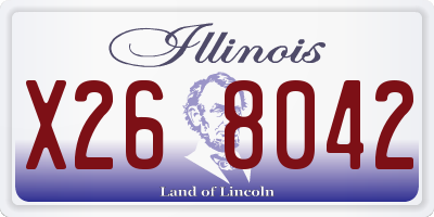 IL license plate X268042