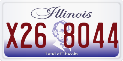 IL license plate X268044
