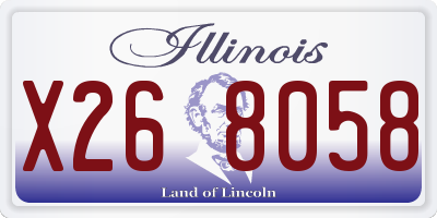 IL license plate X268058