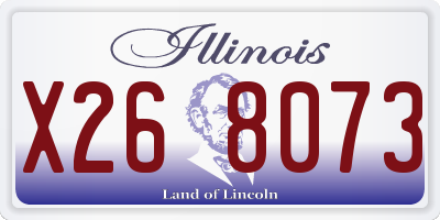 IL license plate X268073