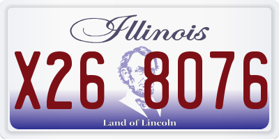 IL license plate X268076