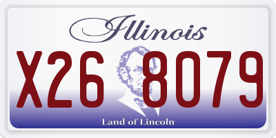IL license plate X268079