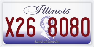 IL license plate X268080