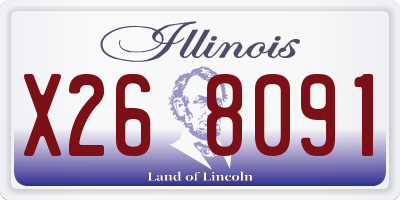 IL license plate X268091