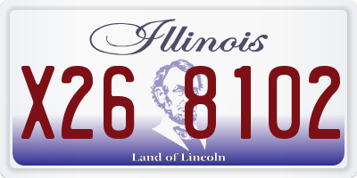 IL license plate X268102