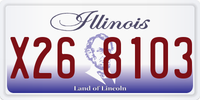 IL license plate X268103